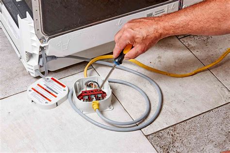 junction box behind dishwasher|junction box for hardwiring.